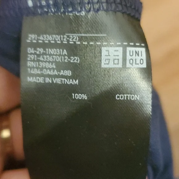 Uniqlo A-line cotton navy blue athletic dress - Picture 4 of 5